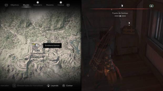 Assassin's Creed Shadows - Localización del Emblema kamon #08 - Kamon del clan Shibata