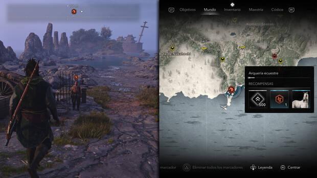 Assassin's Creed Shadows - Localización de la arquería ecuestre Arena de Kii