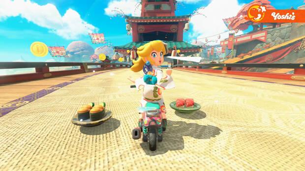 Peach en Mario Kart World.