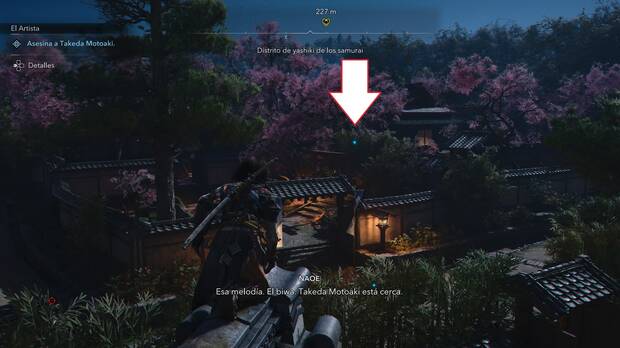 Assassin's Creed Shadows - Misiones El Zorro - Localización de Takeda Motoaki en el distrito de yashiki de los samurai
