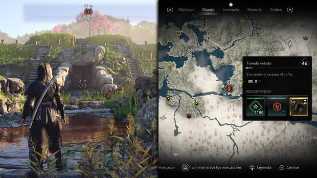 Assassin's Creed Shadows - Localización del kofun Túmulo velado