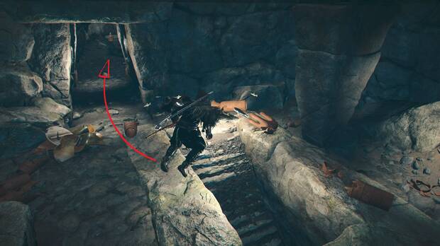 Assassin's Creed Shadows - Bucear en la última zona con agua del Kofun de Shimosato