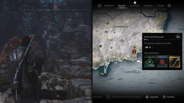 Assassin's Creed Shadows - Localización del Kofun de Shimosato