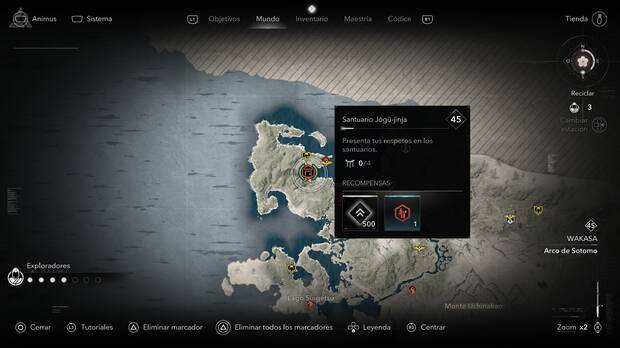 Assassin's Creed Shadows - Localización de Santuario Jogu-jinja