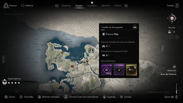 Assassin's Creed Shadows - Localización de Castillo de Kanegasaki