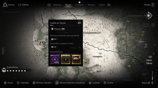 Assassin's Creed Shadows - Localización de Castillo de Takeda