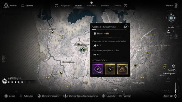 Assassin's Creed Shadows - Localización de Castillo de Fukuchiyama