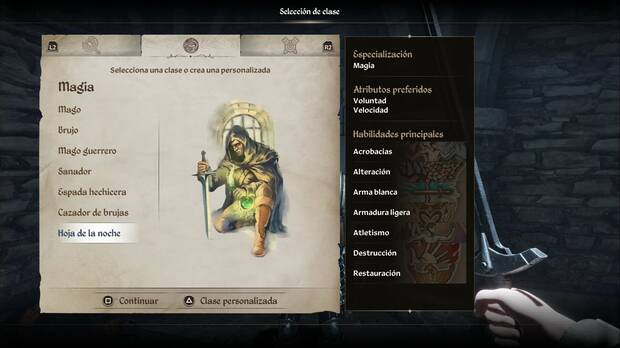 The Elder Scrolls IV: Oblivion Remastered - Clases, Hoja de la noche