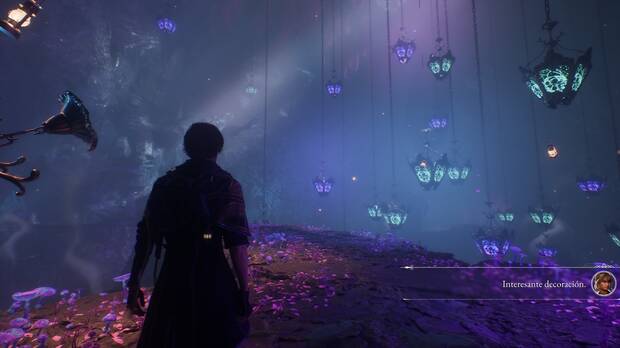 Clair Obscur: Expedition 33 - Nido de Esquie caverna con lámparas colgantes