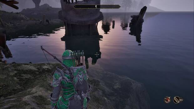 The Elder Scrolls IV: Oblivion Remastered - Hondonada del Desprecio, zona de la orilla por la que entrar a la casa