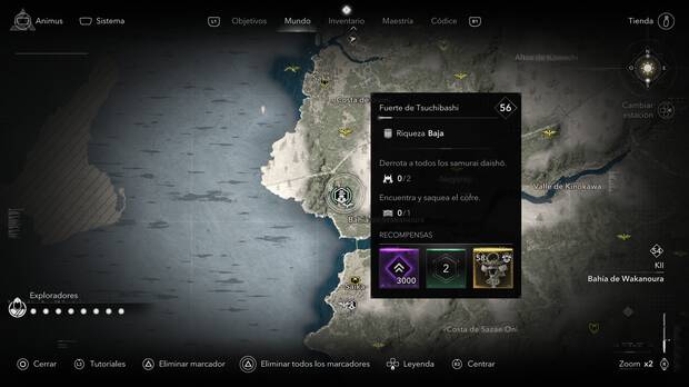 Assassin's Creed Shadows - Localización de Fuerte de Tsuchibashi