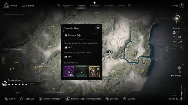 Assassin's Creed Shadows - Localización de Castillo de Fuerte de Akagi