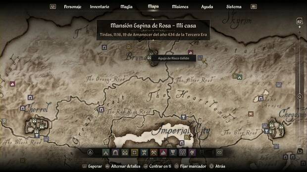 The Elder Scrolls IV: Oblivion - Aguja del Risco Gélido, ubicación