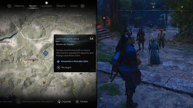 Assassin's Creed Shadows - Encontrar a Kumabe Ujiie para localizar a Kimura Kei de los Templarios