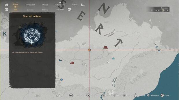 Crimson Desert - Nexos del Abismo en Tommaso, ubicaci�n del punto de viaje r�pido Cuenca de las Tormentas de Arena