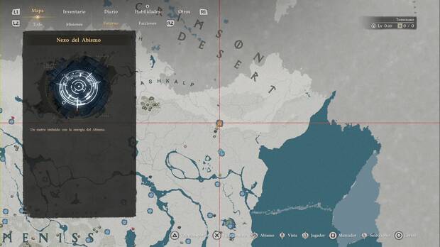 Crimson Desert - Nexos del Abismo en Tommaso, ubicaci�n del punto de viaje r�pido Monta�as Carmes�es