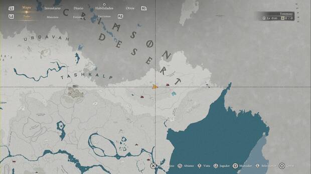 Crimson Desert - Nexos del Abismo en Tommaso, ubicaci�n del punto de viaje r�pido Cuenca de las Tormentas de Arena