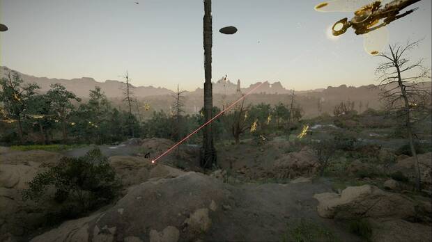 Crimson Desert - Desaf�os de Batalla, Una chisa, siete bajas; poste donde se congregan los enjambres mec�nicos