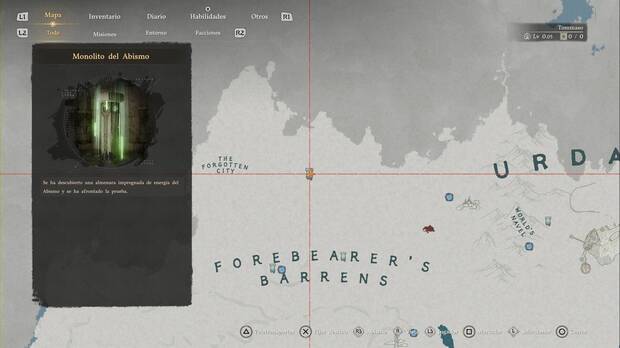 Crimson Desert - Infortunio, ubicaci�n del Legado de las ruinas