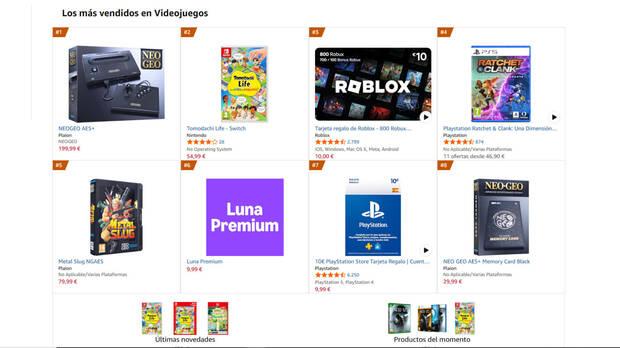 top ventas de videojuegos amazon españa