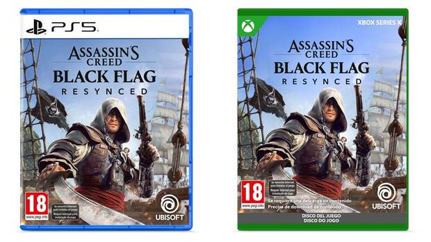 Portadas de Assassin's Creed Black Flag Resynced en PS5 y Xbox Series