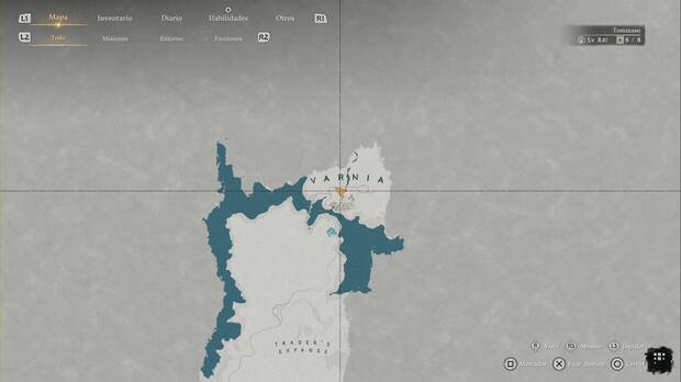 Crimson Desert - Nexos del Abismo en Varnia,  ubicaci�n del punto de viaje r�pido Tierra Santa