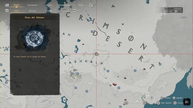 Crimson Desert - Nexos del Abismo en Varnia,  ubicaci�n del punto de viaje r�pido Yermos del Precursor (2)