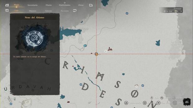 Crimson Desert - Nexos del Abismo en Varnia,  ubicaci�n del punto de viaje r�pido Yermos del Precursor (4)
