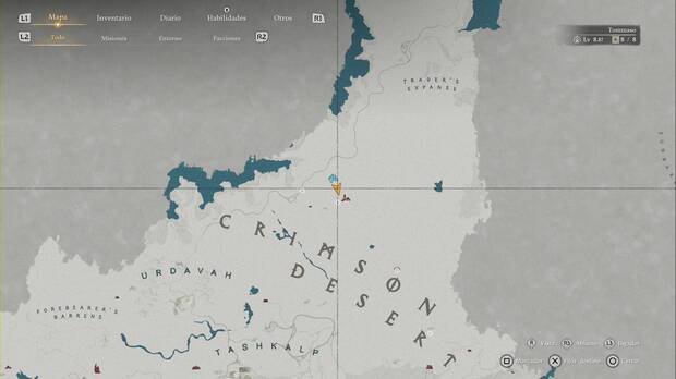 Crimson Desert - Infortunio, ubicaci�n de Dunas de Clamorarenas