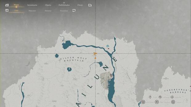 Crimson Desert - Nexos del Abismo de Pailune, ubicaci�n del punto de viaje r�pido Monta�a del Lobo Argento