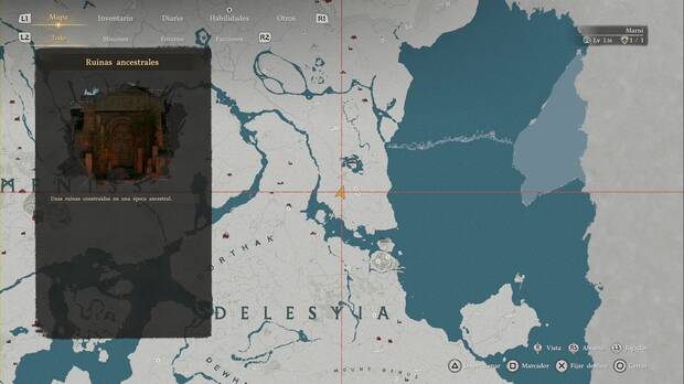 Crimson Desert - Ruinas Ancestrales, ubicaci�n de las Ruinas de las Colinas de Barb�rbol, ubicaci�n