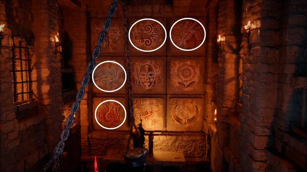 Crimson Desert - Ruinas ancestrales, soluci�n del mural de las Ruinas de la C�mara de la Sabidur�a