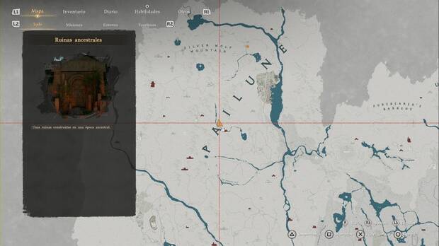 Crimson Desert - Ruinas ancestrales, ubicaci�n de las Ruinas de la monta�a del Lobo Argento