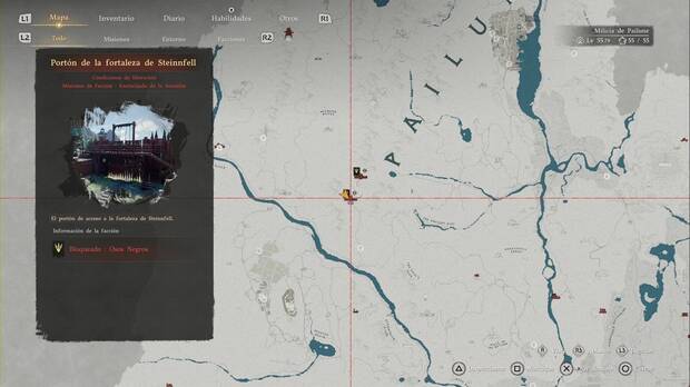 Crimson Desert - Desaf�os de Ca��n, ubicaci�n del Port�n de la fortaleza de Steinfell