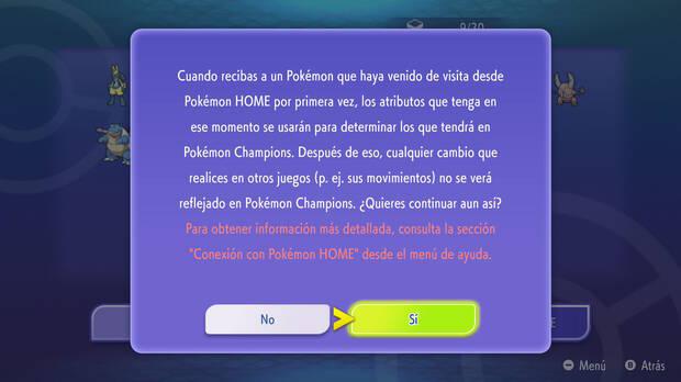 Pok�mon Champions - Limitaciones para transferir Pok�mon desde HOME