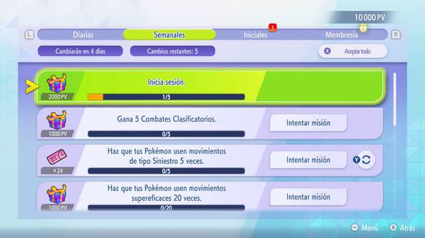 Pok�mon Champions - Conseguir Puntos de Victoria completando misiones diarias y semanales