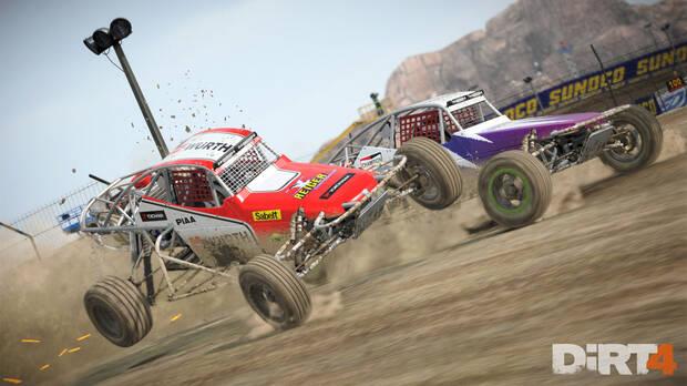 Las carreras Landrush con buggies y camiones es una de las incorporaciones de 'DiRT 4' respecto a 'DiRT Rally'.