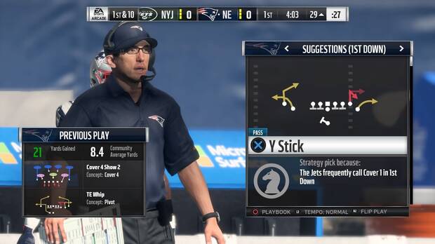 Lo mejor de ‘Madden NFL 18’ es que podemos ser tanto quaterback como coach en todo momento.