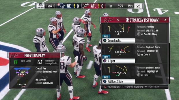 ¿Qué tipo de jugada realizaremos? ¿Cuál nos conviene más? ‘Madden NFL 18’ nos invitará a realizar distintos tipos según el momento.
