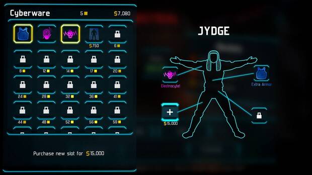 Podrás configurar a tu personaje y su pistola con mejoras. Hay muchísimas para comprar.