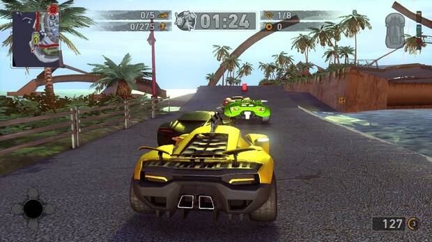Gracias al buen diseño de escenarios e incluso al azar, a veces Carmageddon: Reincarnation puede compararse con los gráficos de PS2.