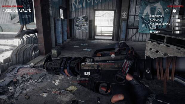 Personaliza tus armas con nuevos accesorios, o c�mbialas por completo.