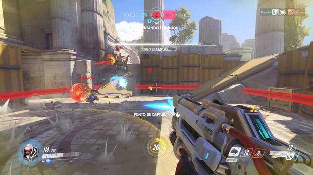 La acción en Overwatch es prácticamente constante, por lo que no pararemos de ver multitud de efectos en cada enfrentamiento.