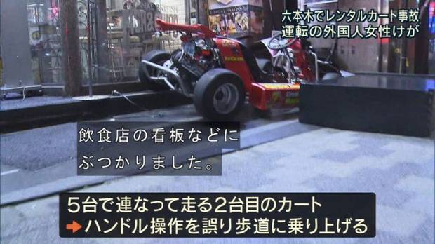 Un turista se estrella mientras emulaba a Mario Kart en las calles de Tokio Imagen 2