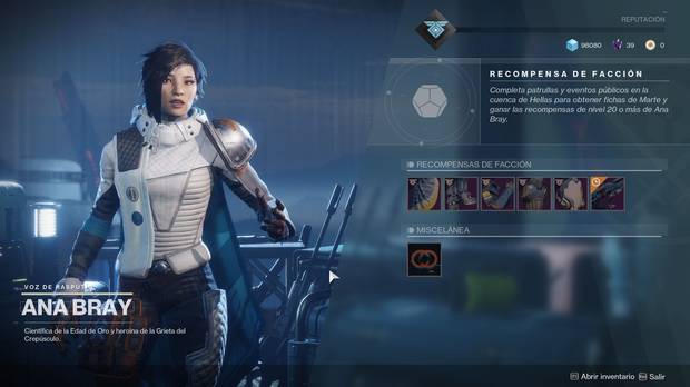 Ana Bray es la gran protagonista de esta expansi�n. Su posici�n a favor de Rasput�n provocar� muchos choques de opini�n entre ella y Zavala.
