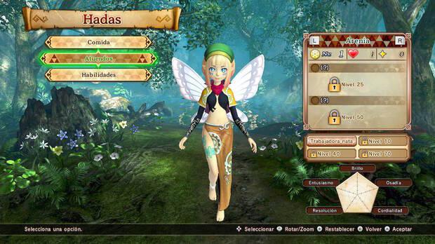 Nuestras hadas cuentan ahora con modelados 3D muy detallados, a diferencia de las ilustraciones 2D que lucían en Nintendo 3DS.