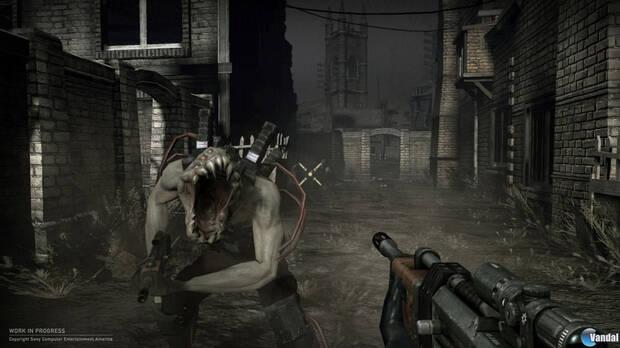 Una de las primeras imágenes de Resistance: Fall of Man. El equipo volvía al género de los FPS y cambiaba radicalmente de estilo respecto a sus dos últimas sagas.