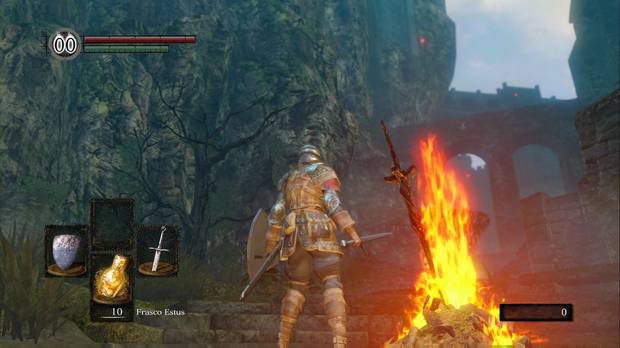 Dark Souls Remastered, Santuario de Enlace del Fuego, Camino al Burgo de los no muertos