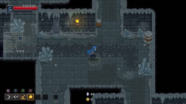 Aunque el 'pixel-art' es llamativo, al final tenemos una sucesi�n de salas y pasillos generados aleatoriamente sin demasiado encanto.