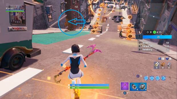 Fortnite Battle Royale - Encuentra a Jonesy escondido tras una valla: callejón donde está Jonesy
